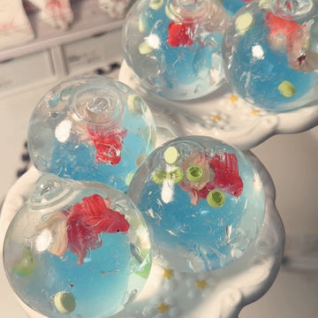 GOLDFISH CRYSTAL CANDY HANDMADE SQUISHY BALL