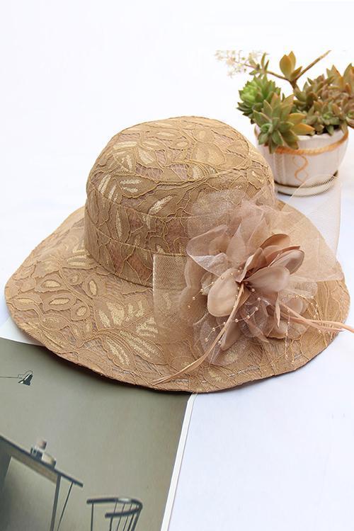 LACE FLOWER HAT