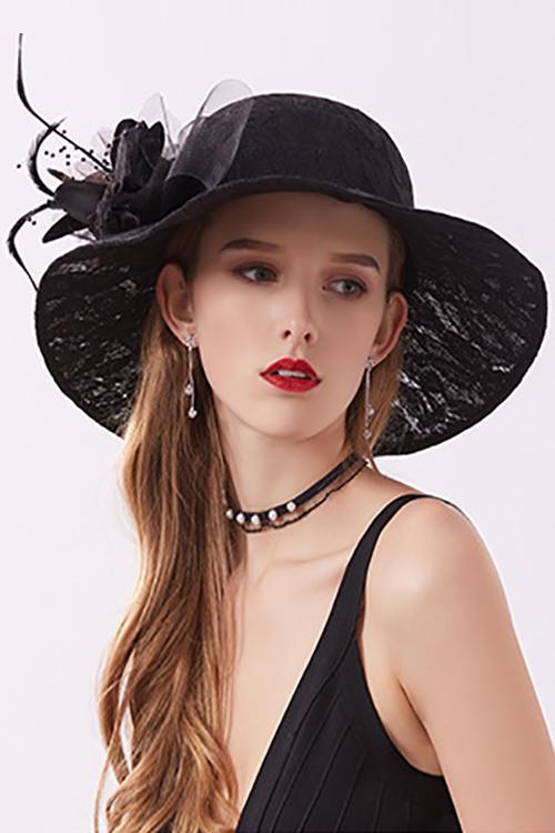 LACE FLOWER HAT
