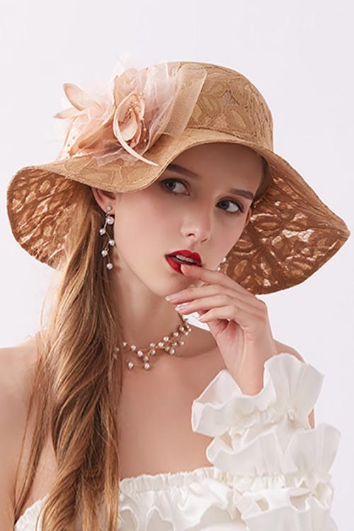 LACE FLOWER HAT