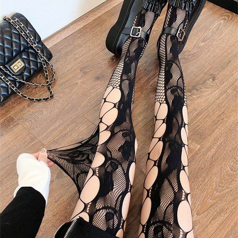 FASHION UNDERWEAR HOLLOWED OUT ROSE NET STOCKINGS BOTTOMED PANTYHOSE
