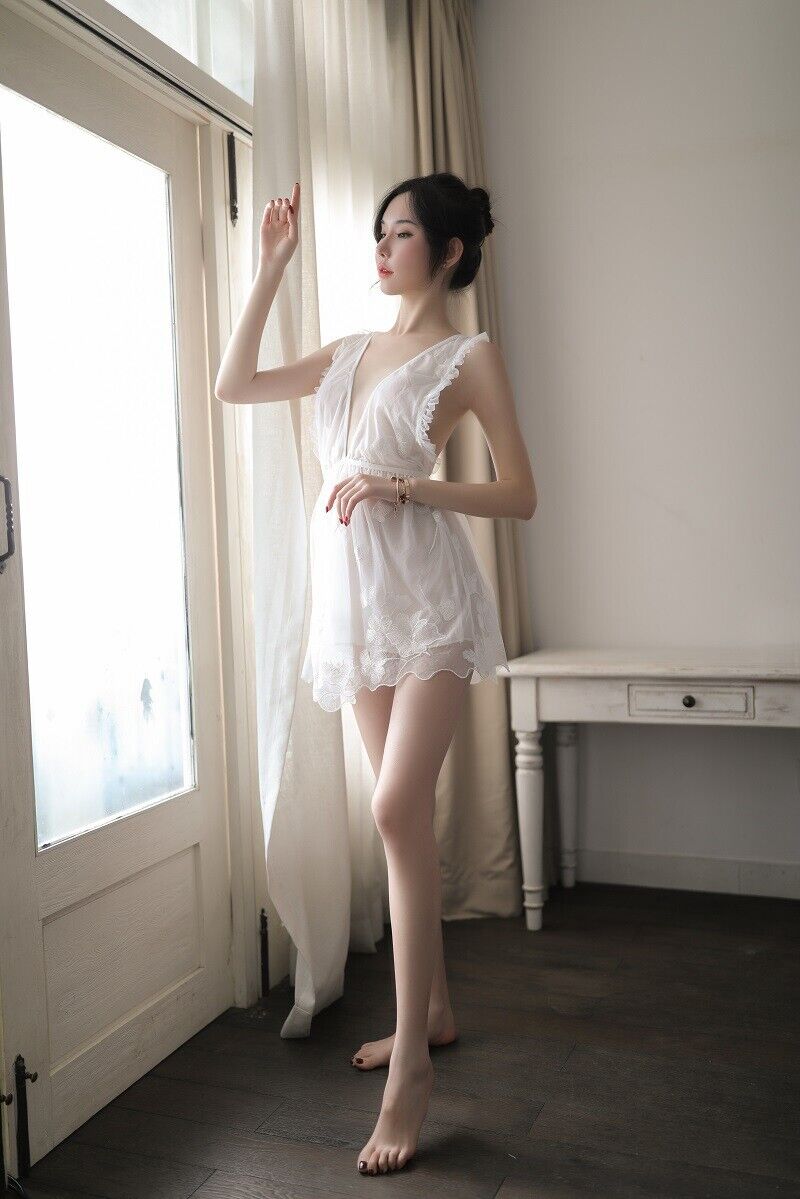 LACE BUTTERFLY EMBROIDERED FLOWER FEMALE NIGHTDRESS