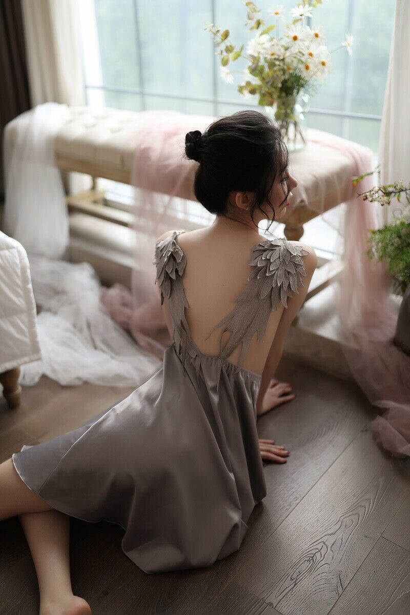 FASHION WING SLING FASHION NIGHTDRESS TEMPTATIONBACKLESS NIGHTDRESS
