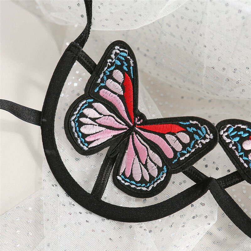 FASHION HOLLOWED OUT BUTTERFLY SPLIT BIKINI TWO-PIECE NIGHTDRESS