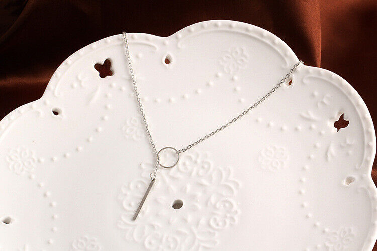 SIMPLE SOLID COLOR CIRCLE NECKLACE FOR WOMEN