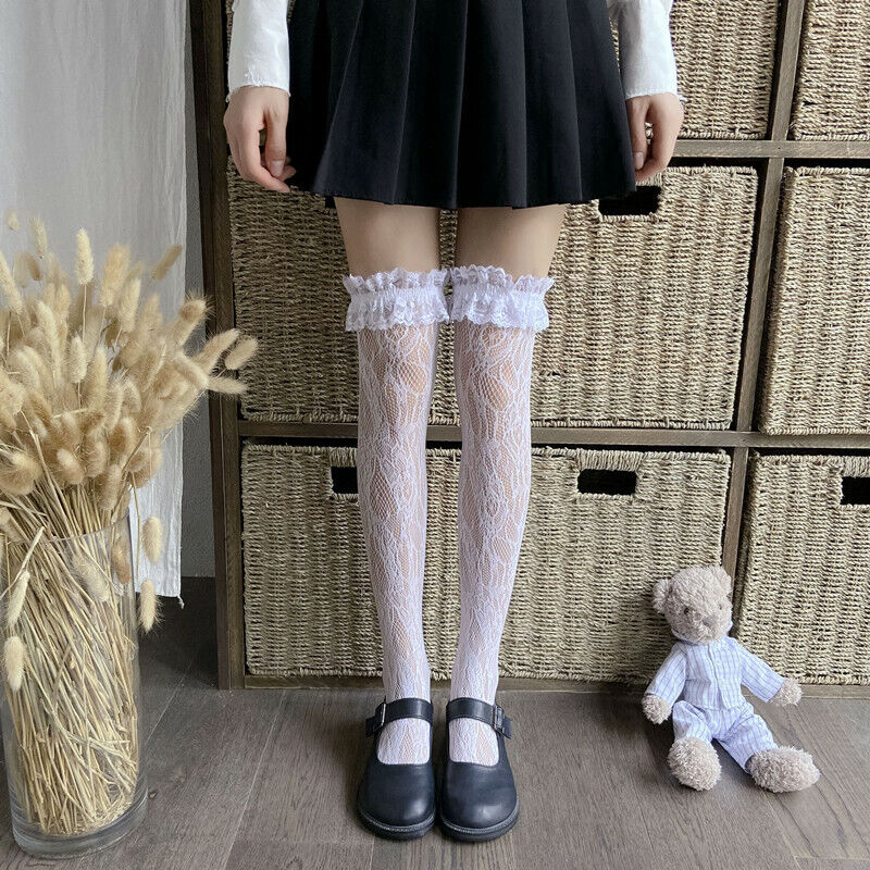 LACE KNEE SOCKS LOLITA CALF SOCKS JK LACE MID TUBE SOCKS