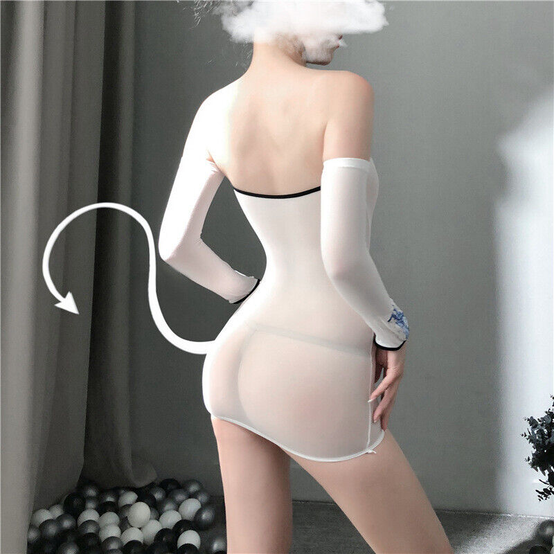 OFF SHOULDER FUN NIGHTDRESS PERSPECTIVE NIGHTDRESS SET