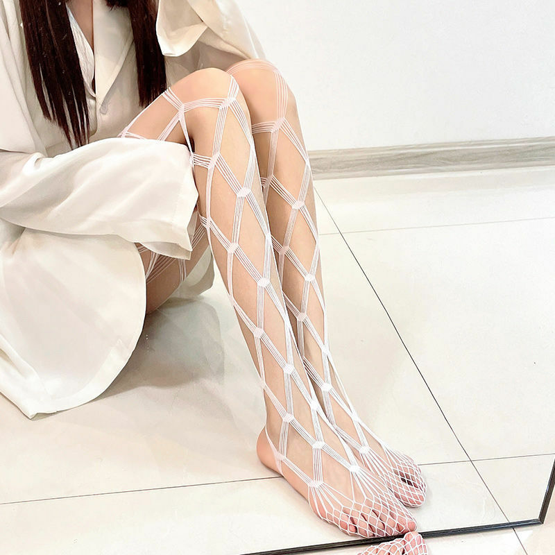 FASHION GENEROUS LATTICE FISHING NET SOCKS HOLLOW NET SOCKS