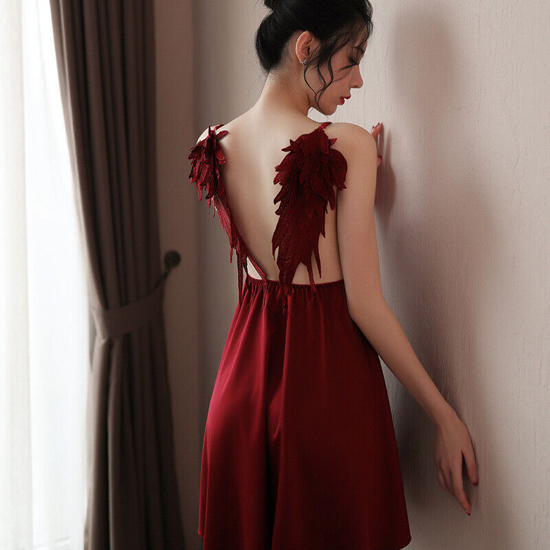 FASHION WING SLING FASHION NIGHTDRESS TEMPTATIONBACKLESS NIGHTDRESS