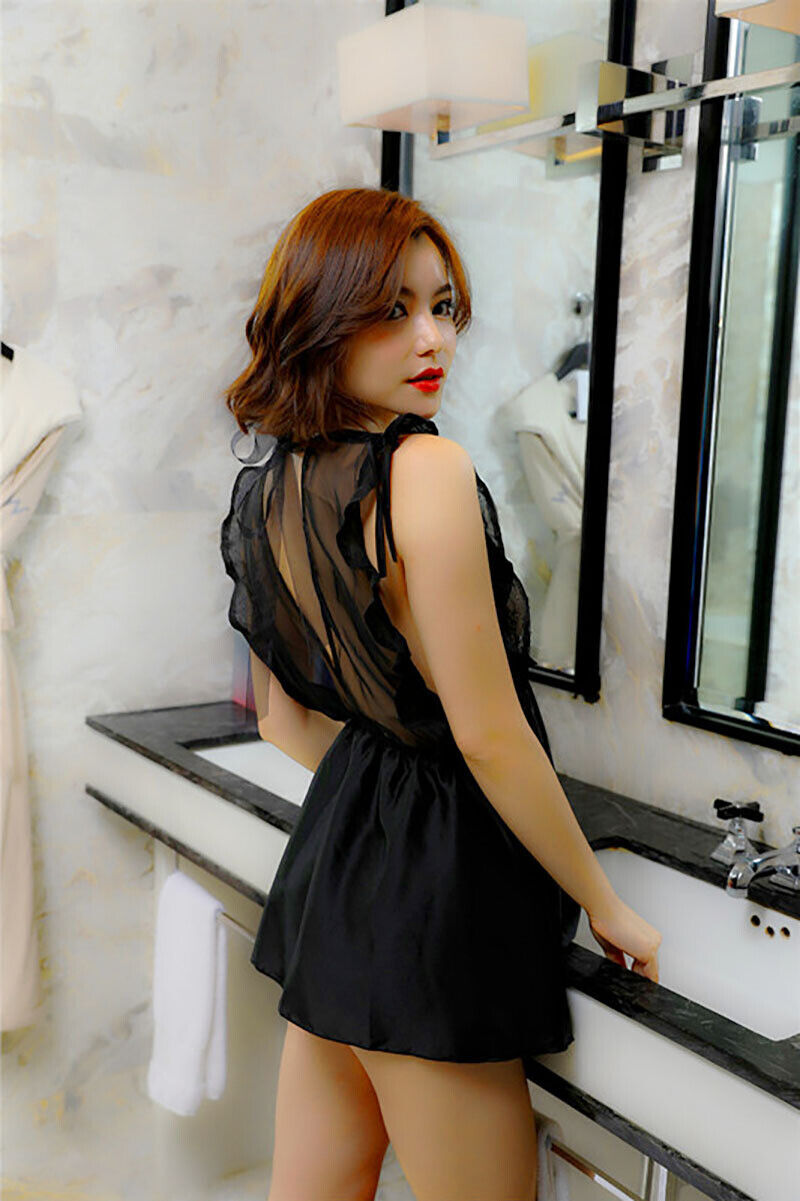 RUFFLE LACE UNDERWEAR UNDERWEAR NIGHTDRESS SUIT