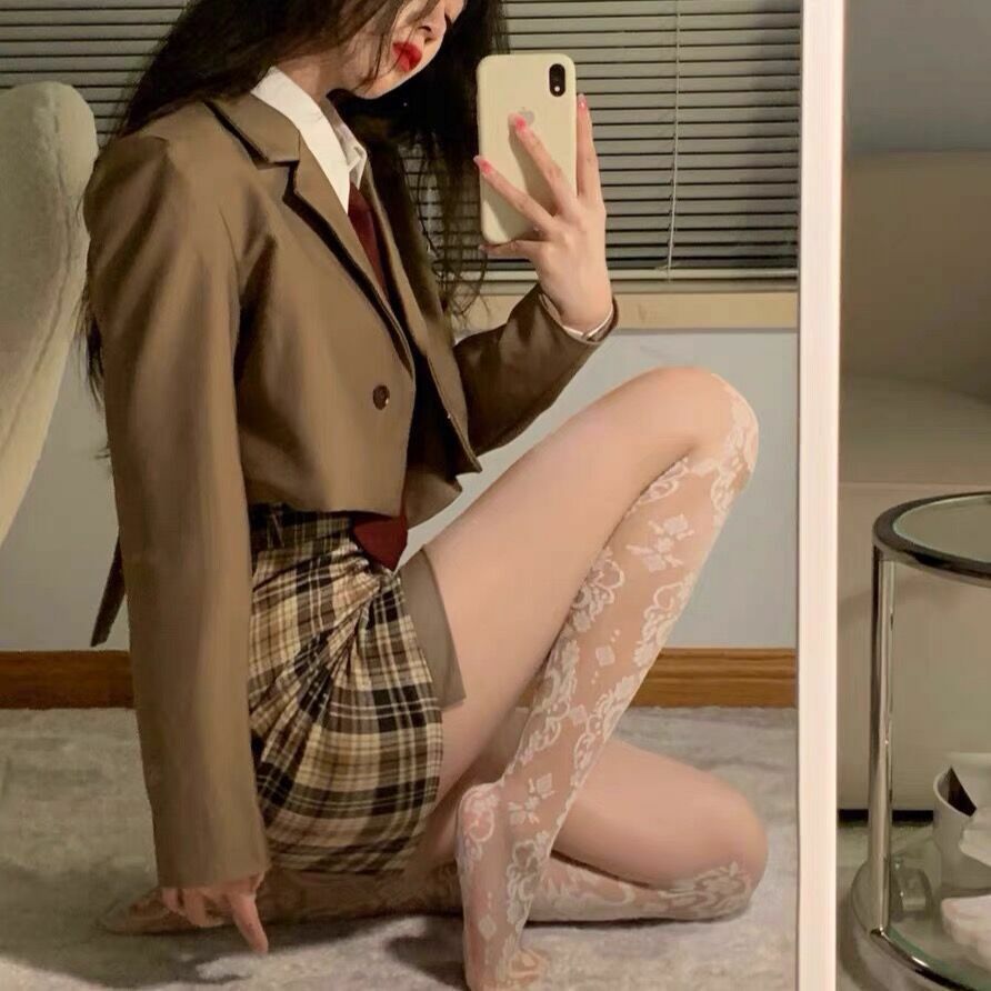 JACQUARD FASHION LOLITA SOCKS JK VERSATILE PANTYHOSE