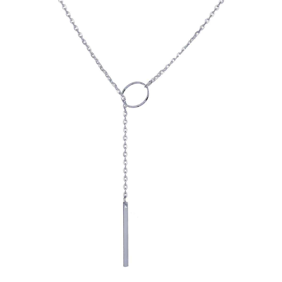 SIMPLE SOLID COLOR CIRCLE NECKLACE FOR WOMEN
