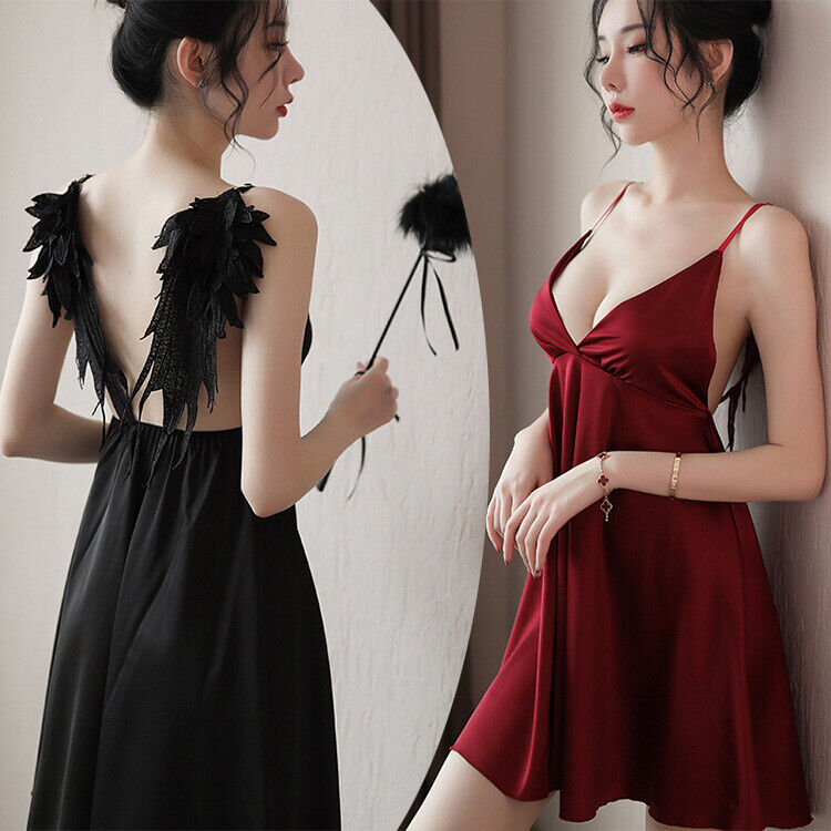 FASHION WING SLING FASHION NIGHTDRESS TEMPTATIONBACKLESS NIGHTDRESS