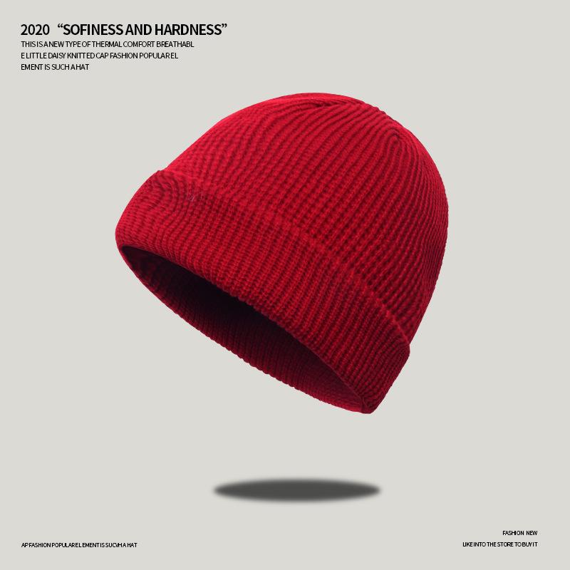 DOMED WINTER KNITTED MEN'S AND WOMEN'S WOOL HAT