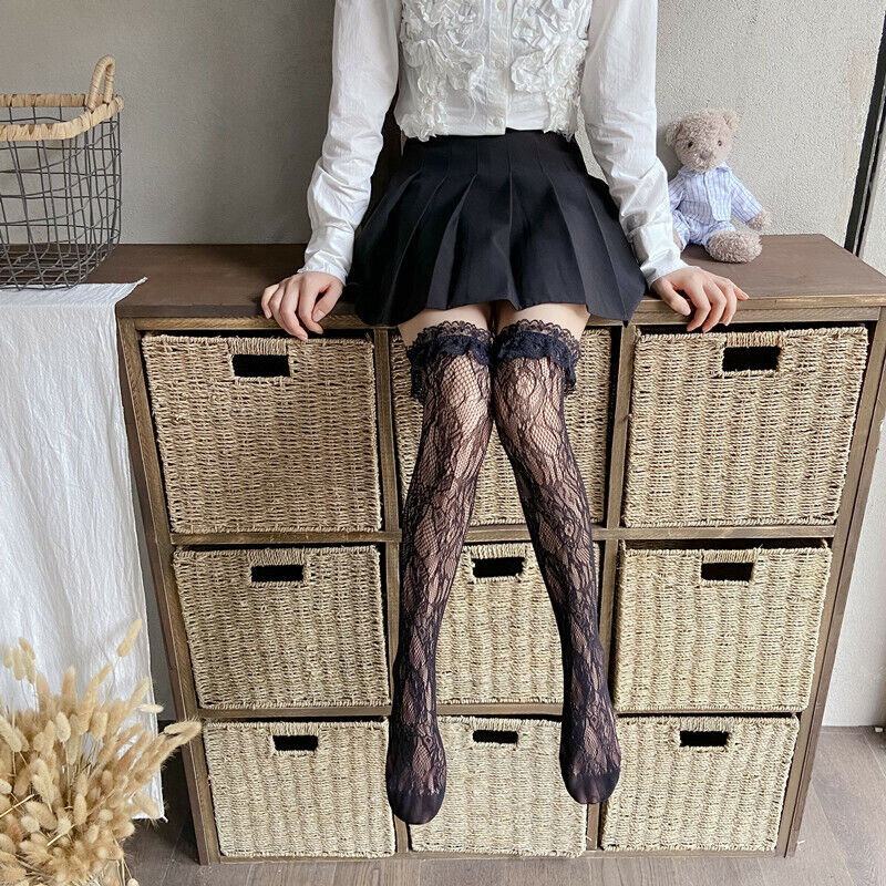 LACE KNEE SOCKS LOLITA CALF SOCKS JK LACE MID TUBE SOCKS