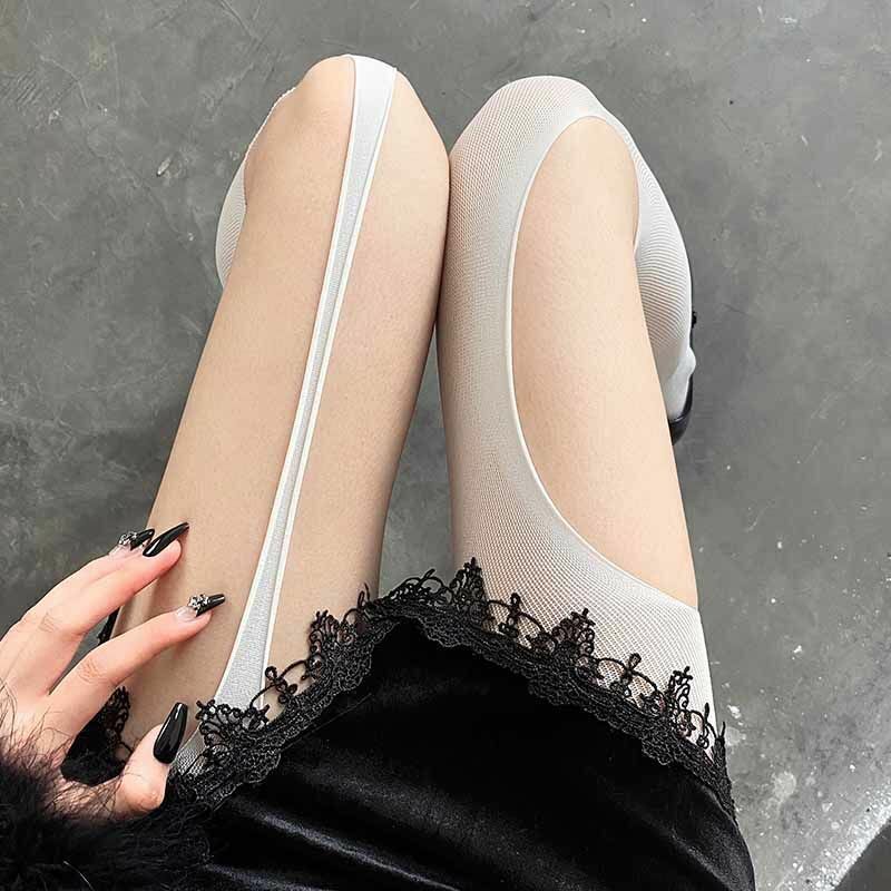 FASHION SUSPENDER INTEGRATED PANTYHOSE HOLLOW HIGH TUBE PANTYHOSE