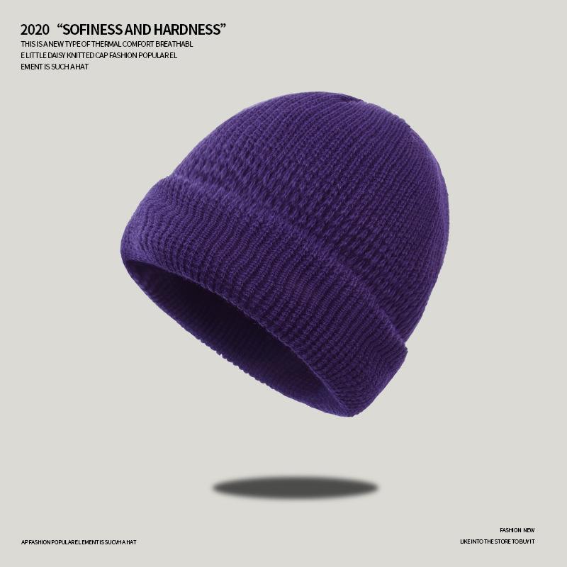 DOMED WINTER KNITTED MEN'S AND WOMEN'S WOOL HAT