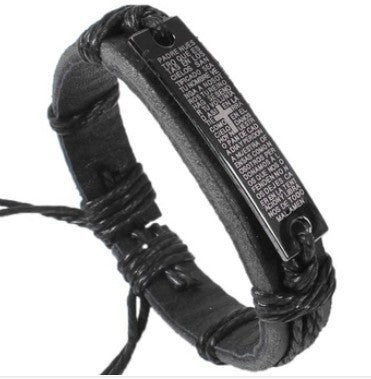 SCRIPTURES CROSS WOVEN MULTILAYER BRACELET