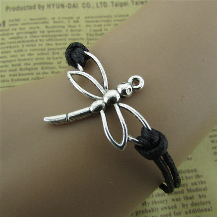 RETRO DRAGONFLY MULTICOLOR WAX ROPE BRACELET