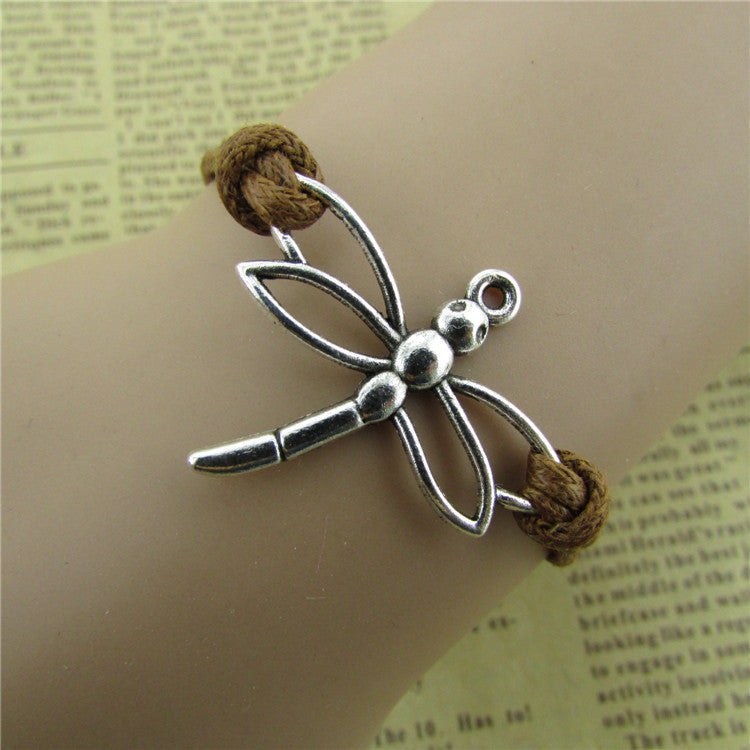 RETRO DRAGONFLY MULTICOLOR WAX ROPE BRACELET