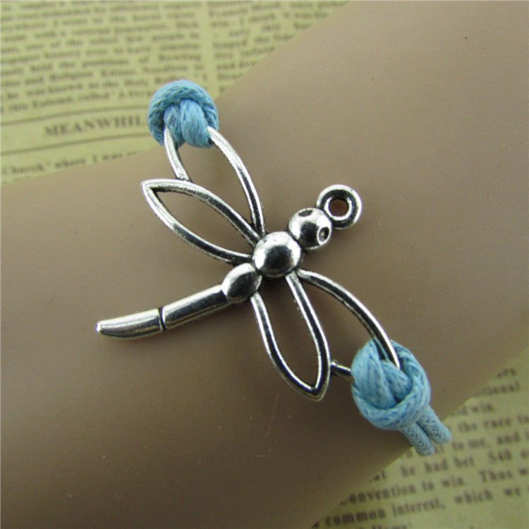 RETRO DRAGONFLY MULTICOLOR WAX ROPE BRACELET