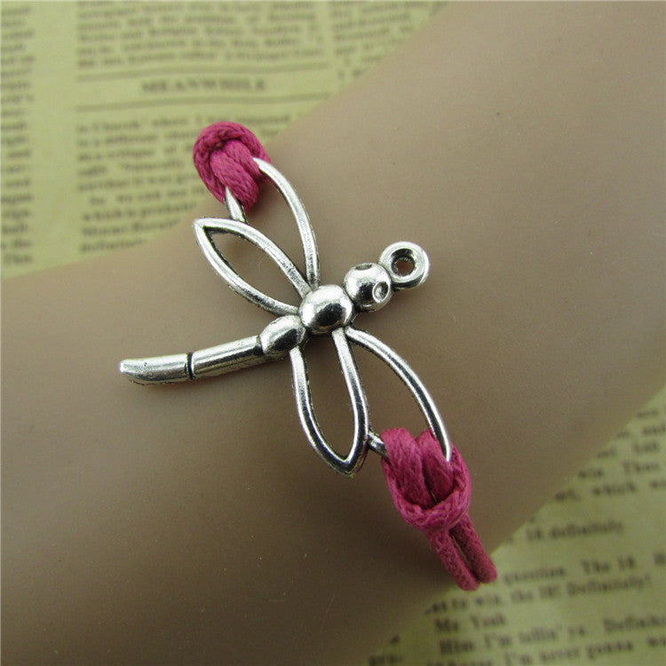RETRO DRAGONFLY MULTICOLOR WAX ROPE BRACELET
