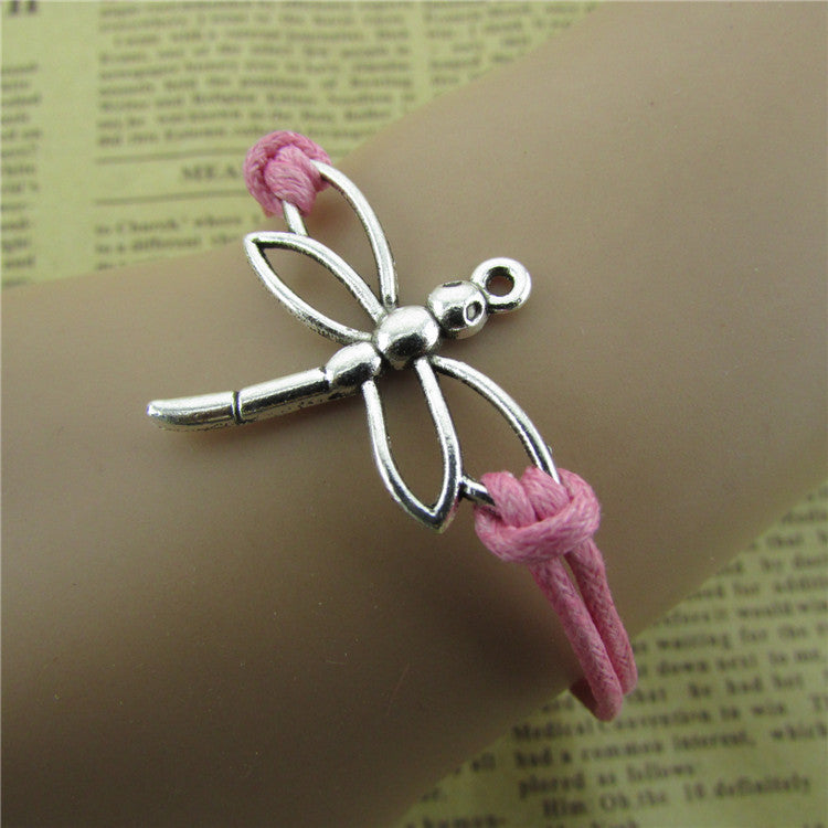 RETRO DRAGONFLY MULTICOLOR WAX ROPE BRACELET