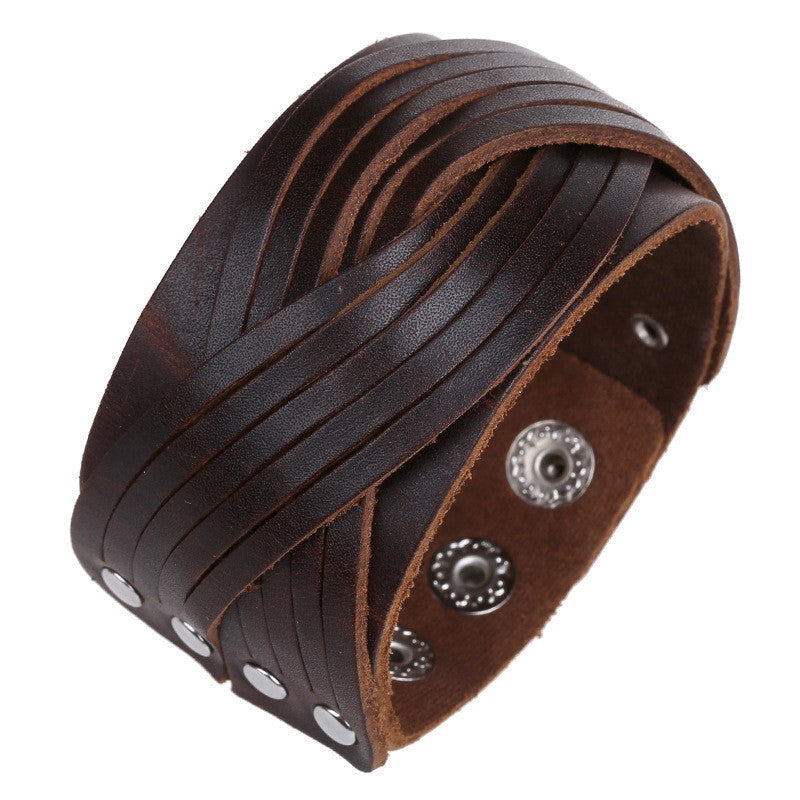 PERSONALITY AVANT-GARDE WIDE WOVEN BRACELET