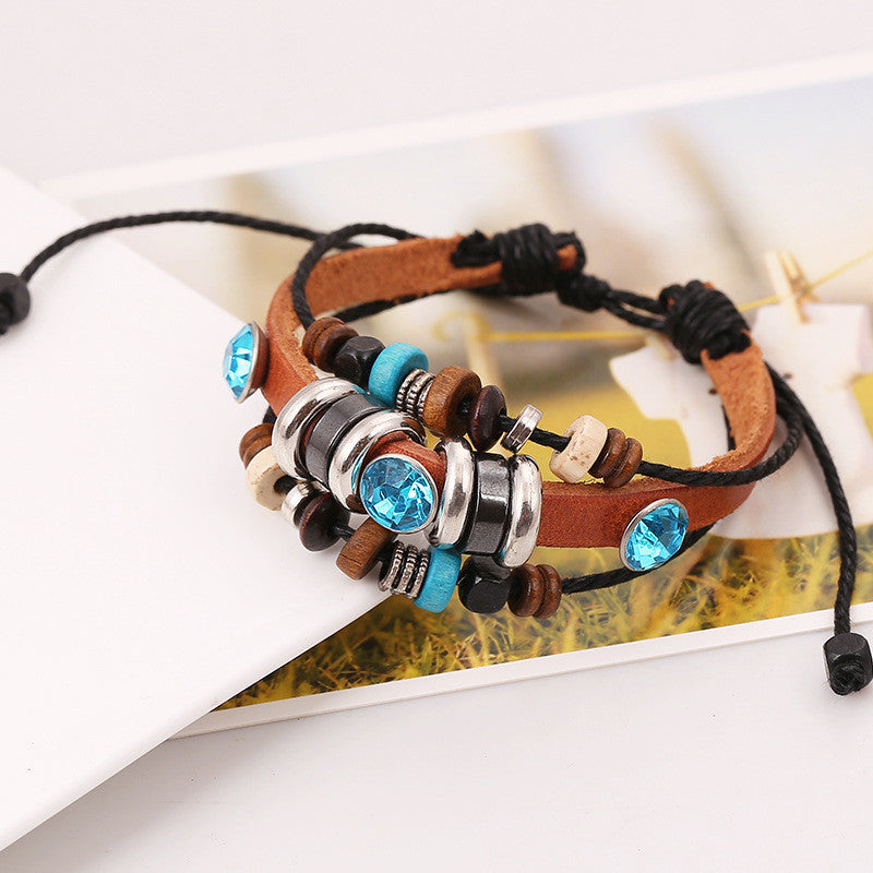 NATIONAL STYLE CRYSTAL MULTILAYER BRACELET