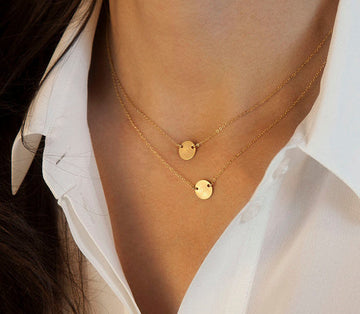 VINTAGE SEQUINS MULTILAYER SHORT NECKLACE