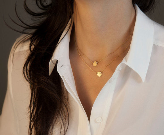 VINTAGE SEQUINS MULTILAYER SHORT NECKLACE