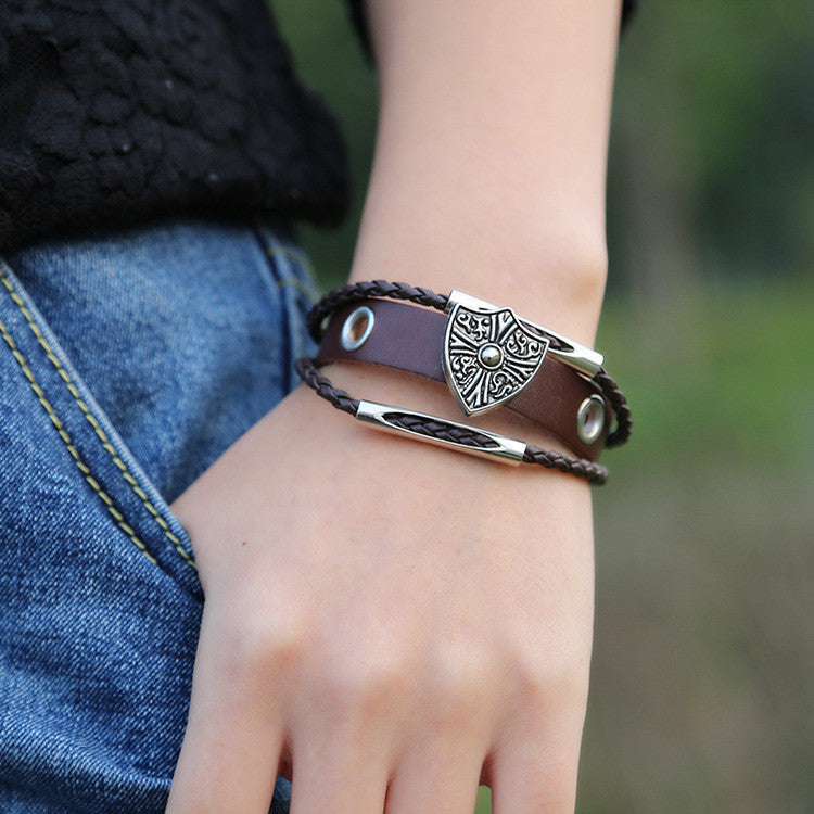 SHIELD WOVEN MULTILAYER BRACELET