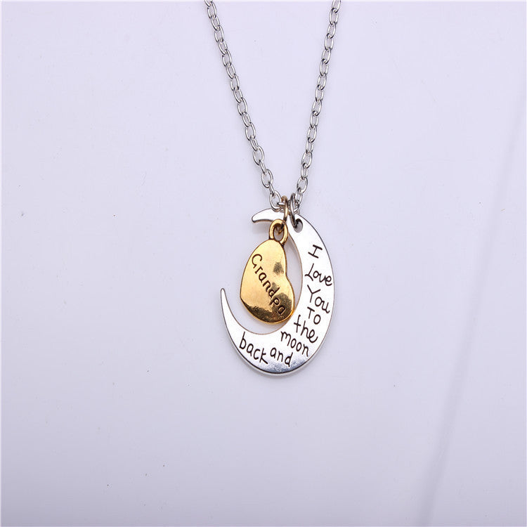 Valentine's Day Gift Moon Sun Necklace