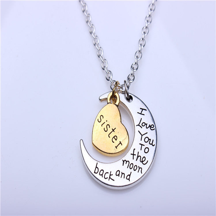 VALENTINE'S DAY GIFT MOON SUN NECKLACE