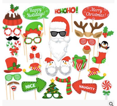 NEW FASHION 17PCS AND 47PCS DIY PROPS WEDDING MOUSTACHE LIPS CHRISTMAS PARTY MASK