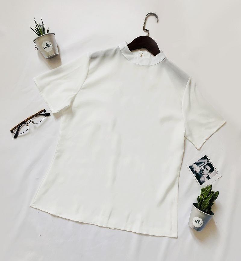 Halter Backless Short Sleeves Slim Sexy T-shirt