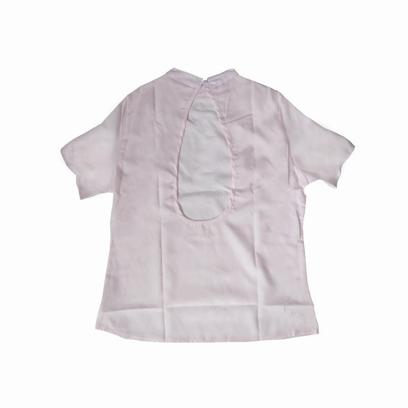 Halter Backless Short Sleeves Slim Sexy T-shirt