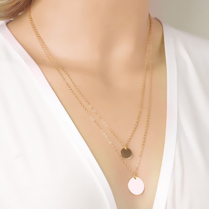 STREET SNAP SEQUINS DOUBLE NECKLACE