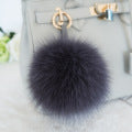 WHOLESALE FOX FUR POM POM KEYCHAINS