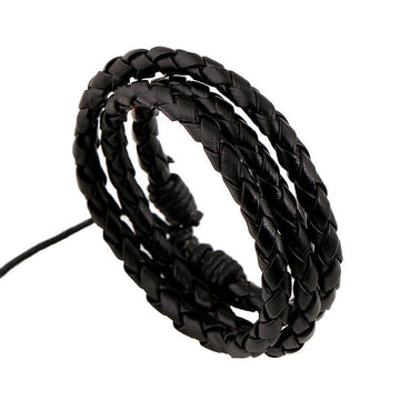 MULTILAYER LEATHER BRAIDED BRACELET