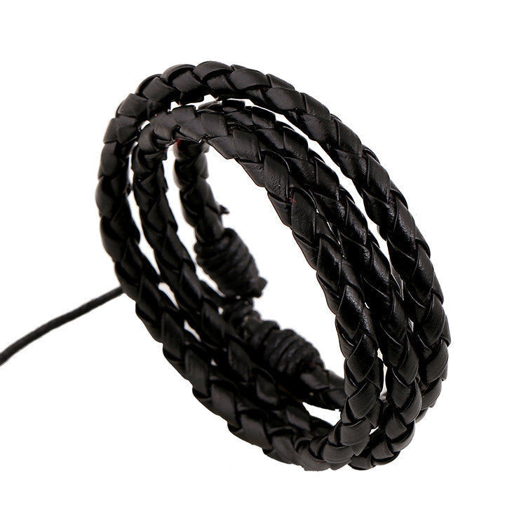 MULTILAYER LEATHER BRAIDED BRACELET
