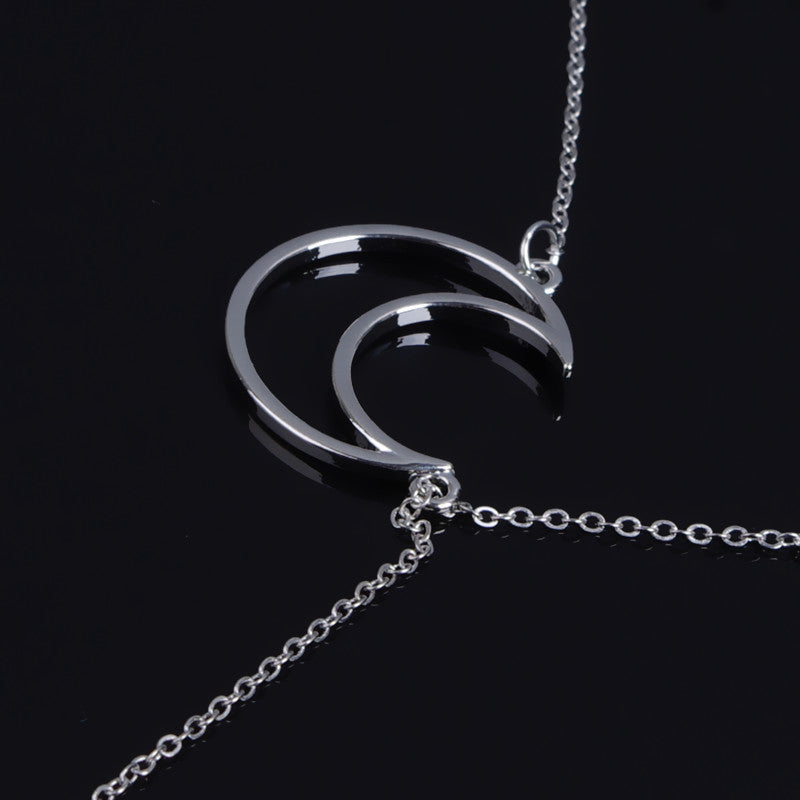 ROMANTIC COUPLES MOON STARS CLAVICLE NECKLACE