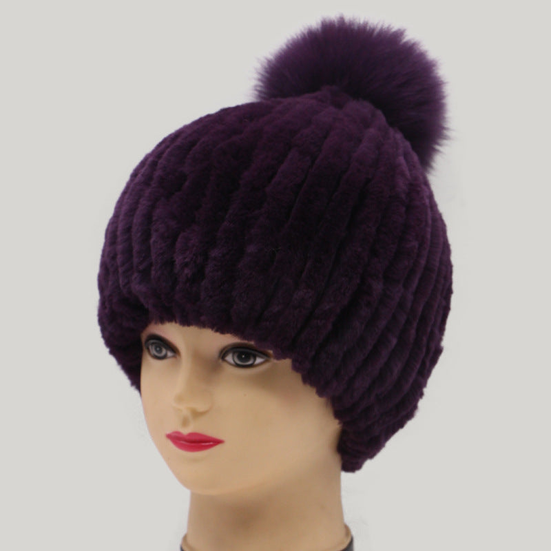 OTTER RABBIT FUR WARM EAR PROTECTION FOX FUR RABBIT FUR HAT