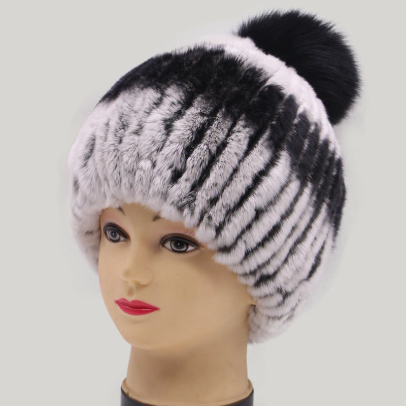 OTTER RABBIT FUR WARM EAR PROTECTION FOX FUR RABBIT FUR HAT