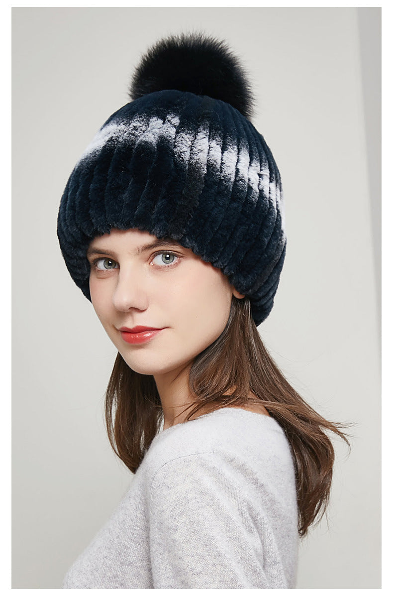 OTTER RABBIT FUR WARM EAR PROTECTION FOX FUR RABBIT FUR HAT