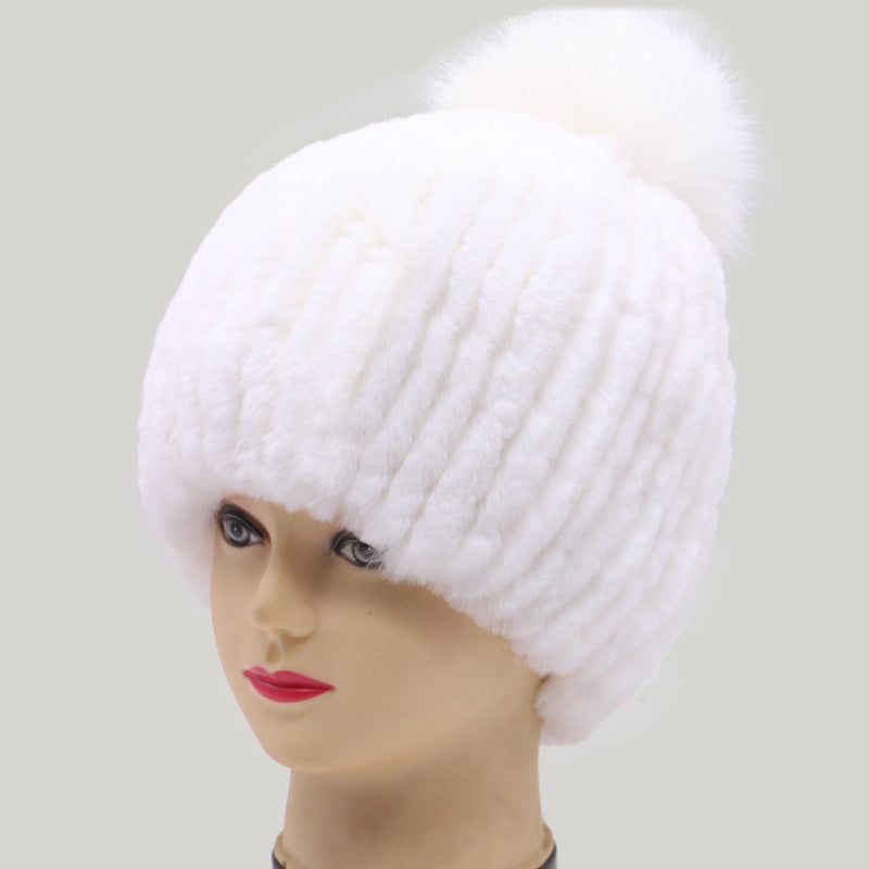 OTTER RABBIT FUR WARM EAR PROTECTION FOX FUR RABBIT FUR HAT