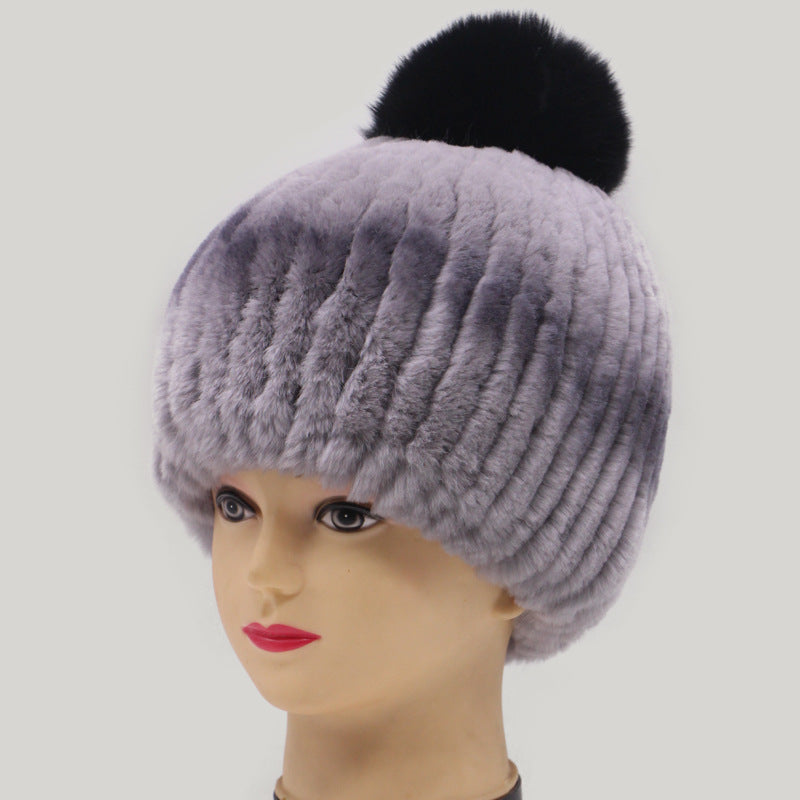 OTTER RABBIT FUR WARM EAR PROTECTION FOX FUR RABBIT FUR HAT