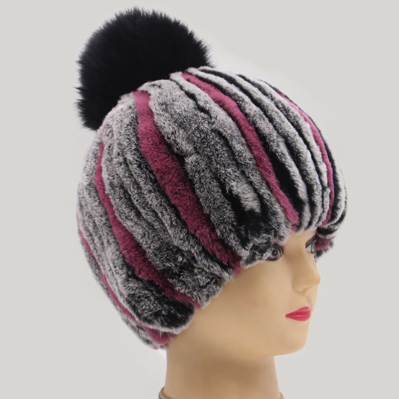 OTTER RABBIT FUR WARM EAR PROTECTION FOX FUR RABBIT FUR HAT
