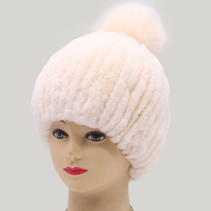 OTTER RABBIT FUR WARM EAR PROTECTION FOX FUR RABBIT FUR HAT