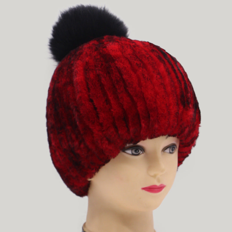 OTTER RABBIT FUR WARM EAR PROTECTION FOX FUR RABBIT FUR HAT